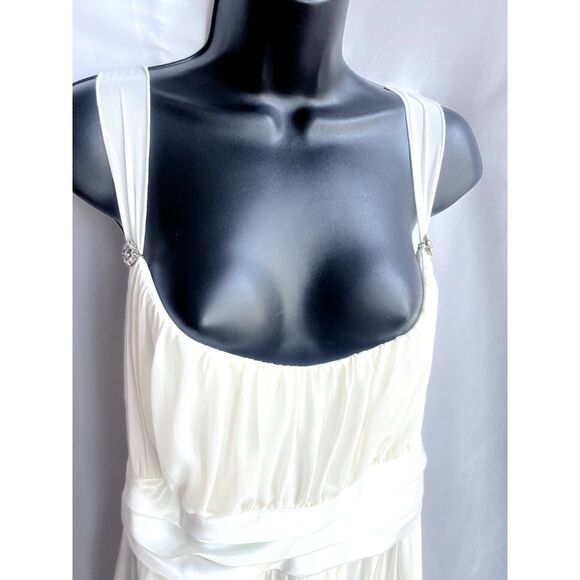 Trixxi White Flowy Boho Romantic Fit n Flare Dress Plus Size 2X Bow Formal Cute - Picture 2 of 12